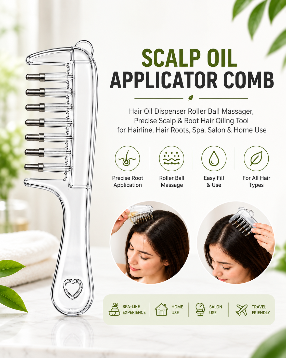 Scalpa™ - Hair Oil Applicator Comb / Massager