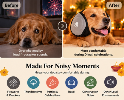 PawMute™ — Soft Noise-Reducing Ear Covers for Dogs